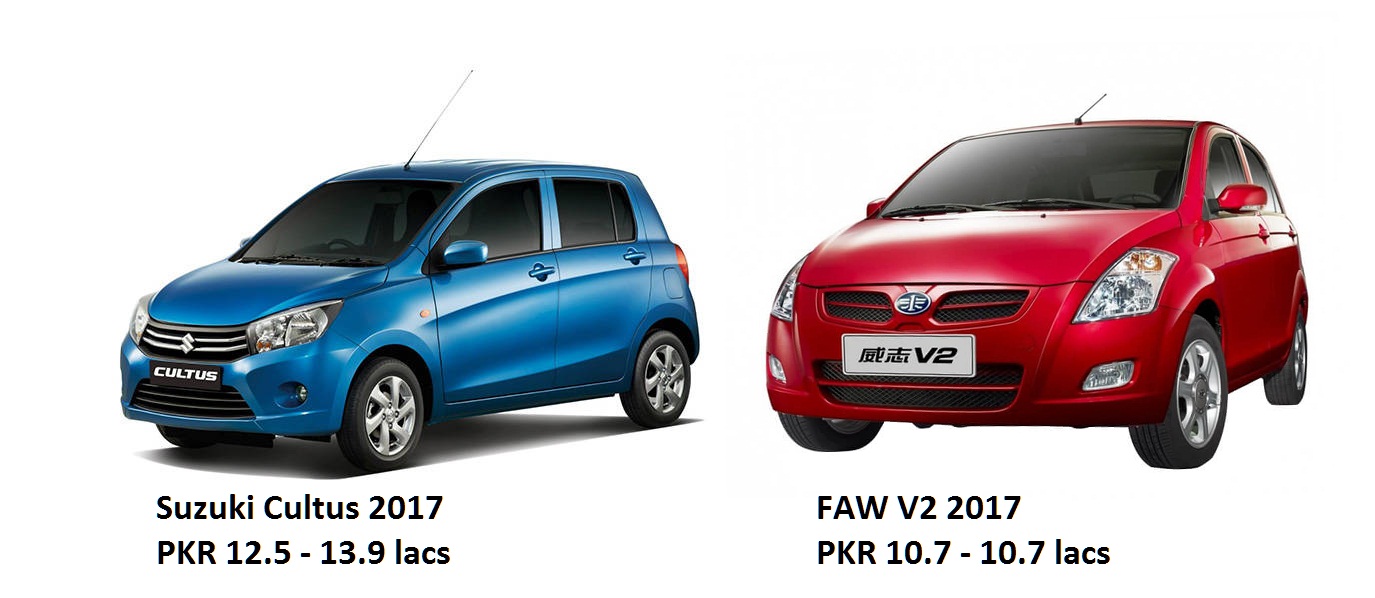Suzuki Cultus 2018 VS FAW V2 2018 Comparison