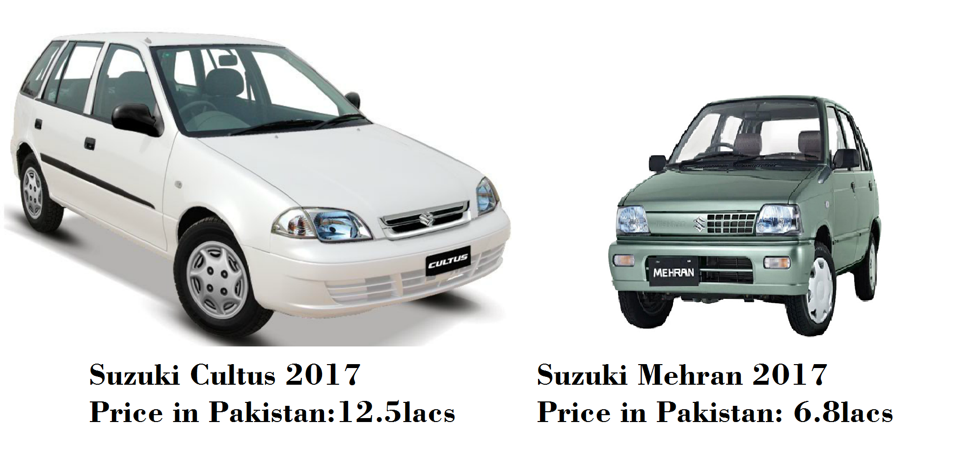 Suzuki Cultus 2017 VS Suzuki Mehran 2017