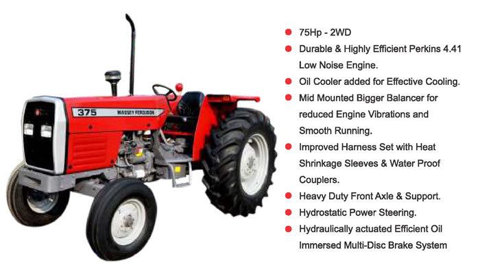 Massey Ferguson MF 375 Tractor Price List Review Pictures