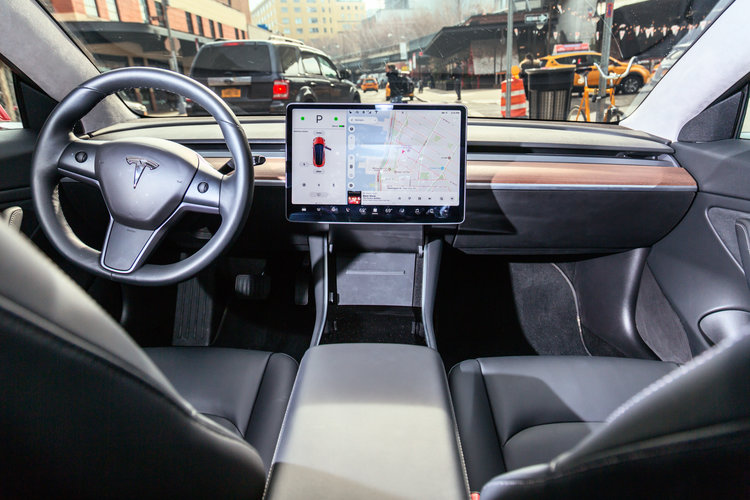 Tesla Model 3 Electric Car Interior Reviews Pictures