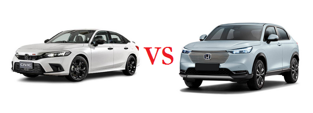 Honda Civic VS Honda Vezel Comparison