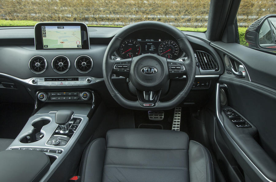 The interior of the Kia Stinger