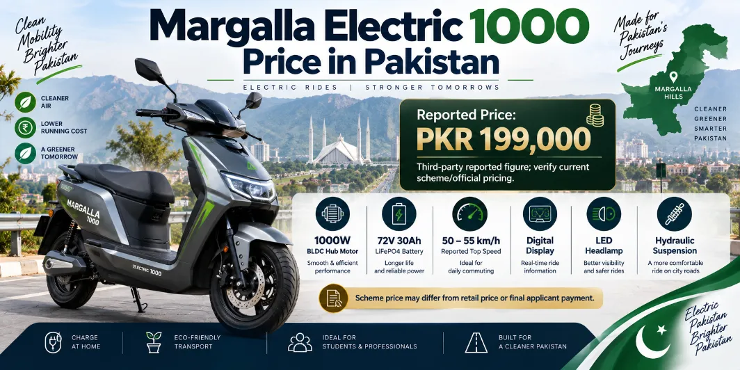 Margalla Electric 1000 e Bike Price in Pakistan